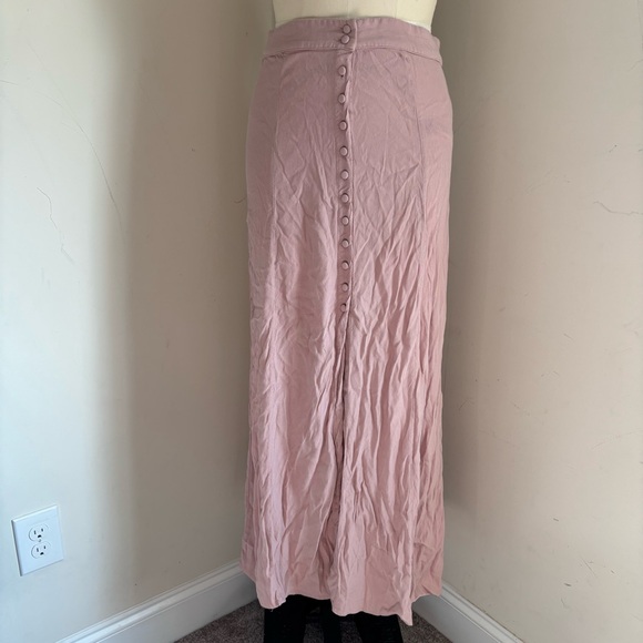 Forever 21 Blush Button-Front Maxi Skirt - Picture 1 of 6
